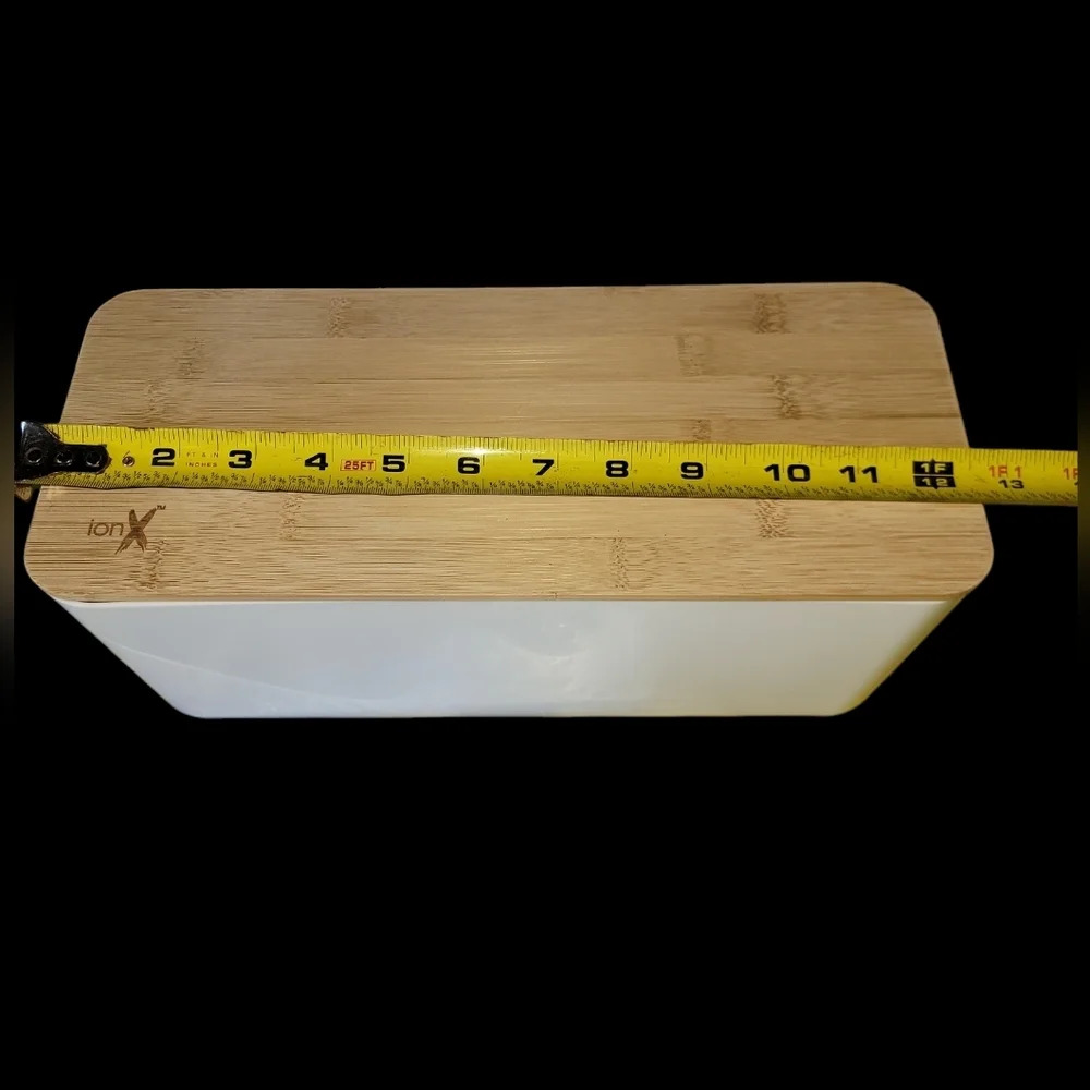 Cable Management Box  12x5x4.5 inches, Wood Lid, Cord Organizer - Picture 4 of 6